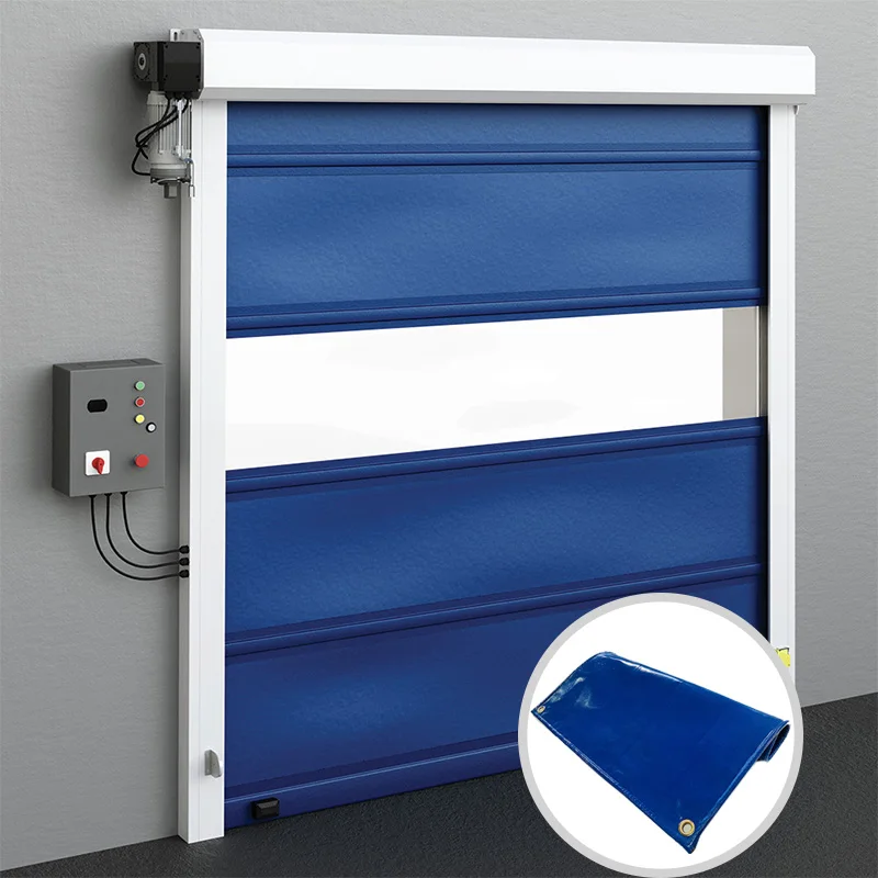 Direct factory   PVC Door Rolling Curtain Door Remote Control High Speed PVC Door