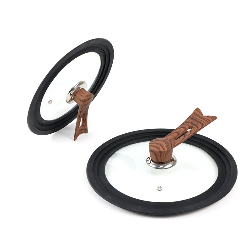 Heat Proof High Quality Universal  Silicon Lids Different Sizes AvailableTempered Glass Lid Kitchen Tools silicone pot lid