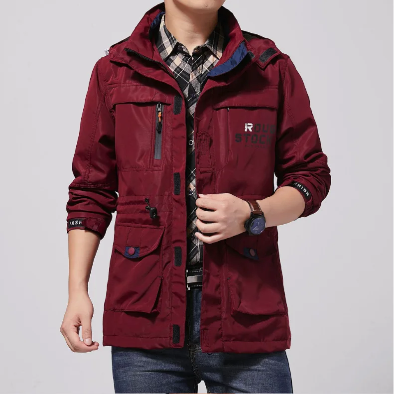 custom bomber jacket men spring  outdoor windbreaker plus size jackets for men