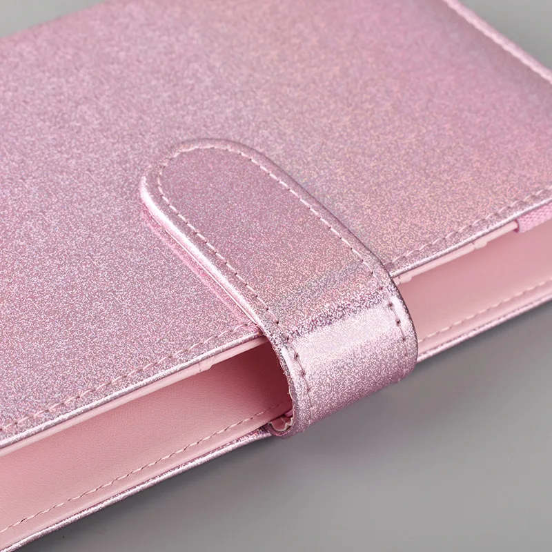 Multi Colors Hot Selling A5 A6 A7 Looseleaf PU Planner Empty Budget Binder Photo card ring Binders Agenda for money envelopes