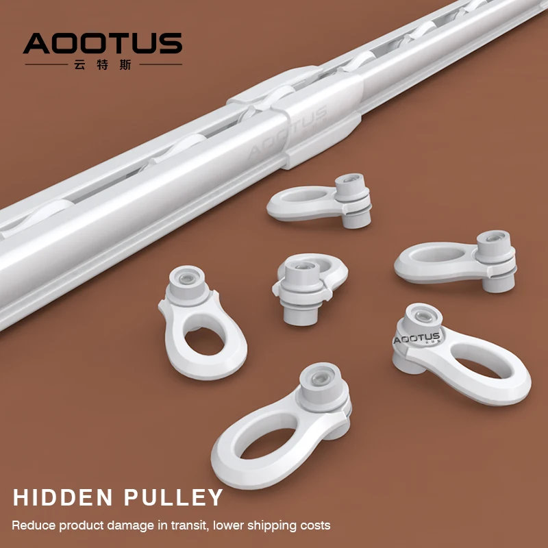 Telescopic Curtain Track Set Adjustable Design Room Divider Curtain Rails and Accessories included