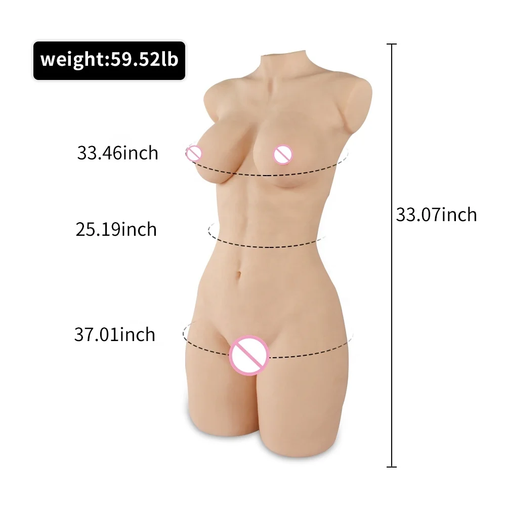 XISE Half Body sex doll with skeleton Big Breast Real Adult Sex Toys Realistic Love Doll for Men Sex Soft Pussy Male Masturbator