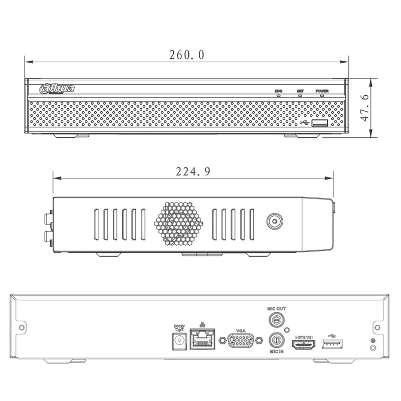  NVR4108HS-8P-4KS2 4/8/16 канальный компактный 1U 4 PoE 8PoE дополнительно 4K и H.265 Lite сетевой видеорегистратор
