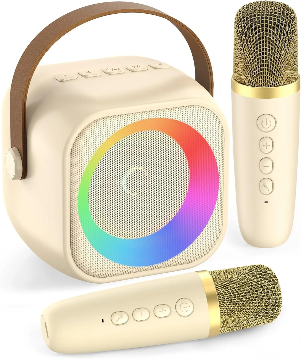 New portable home Theater karaoke Bluetooth speaker with surround sound system mini wireless microphone for KTV