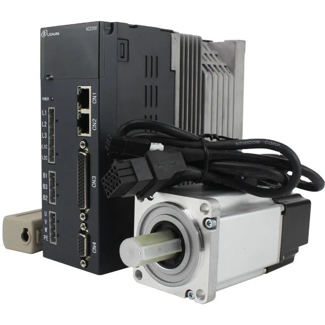 servo motor 400w 60mm cnc Servos motor and drive kit 17 bit absoluted encoder with  brake for milling machine