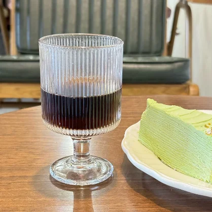 Factory wholesale wine glass cocktail ins wind personality tall glass carved wine glass dessert cup ice cream cup