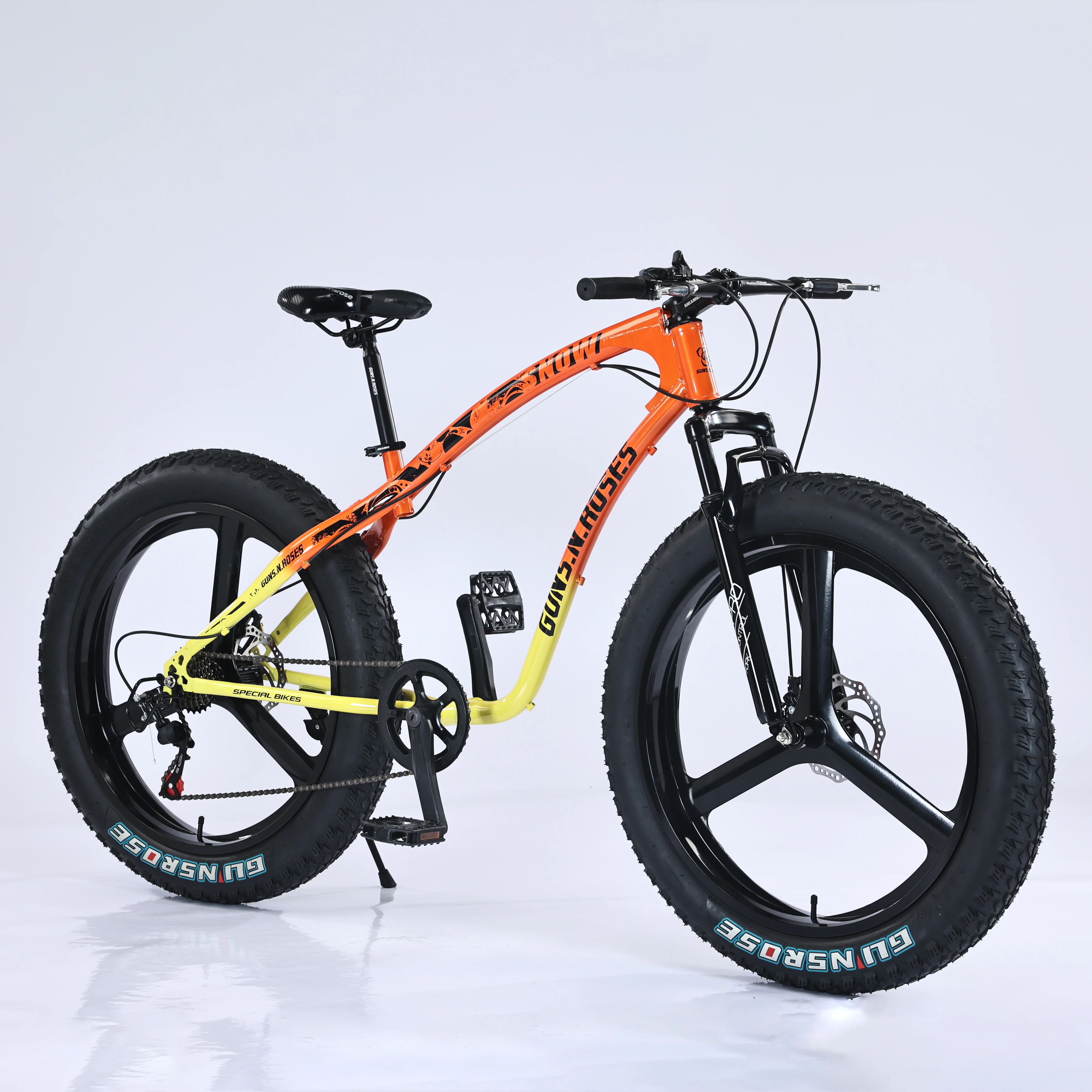 OEM Hi-ten Steel Air Fat Tire Mountain Bicycle Cost-Effective 26-Inch 21-Speed MTB Cycle Aluminum Alloy Fork Carbon Steel Frame