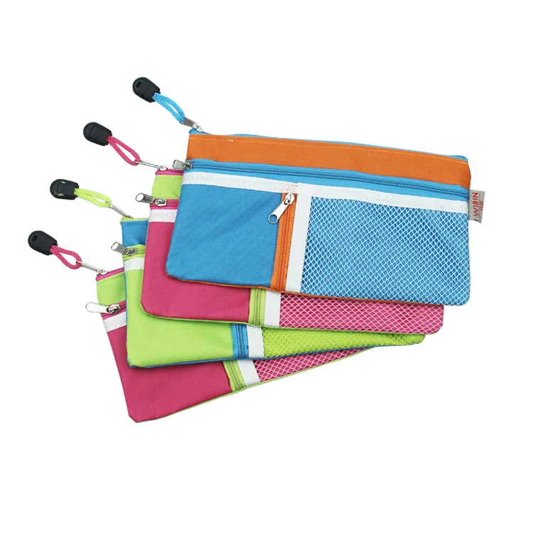 Specializing  production canvas cotton material waterproof learning office supplies zipper pencil bag