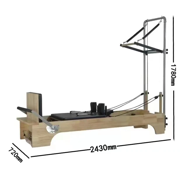 Half an elevated Trapeze Pilates Reformer Most Popular Body Building Yoga pilates Maple oak wood for home gym