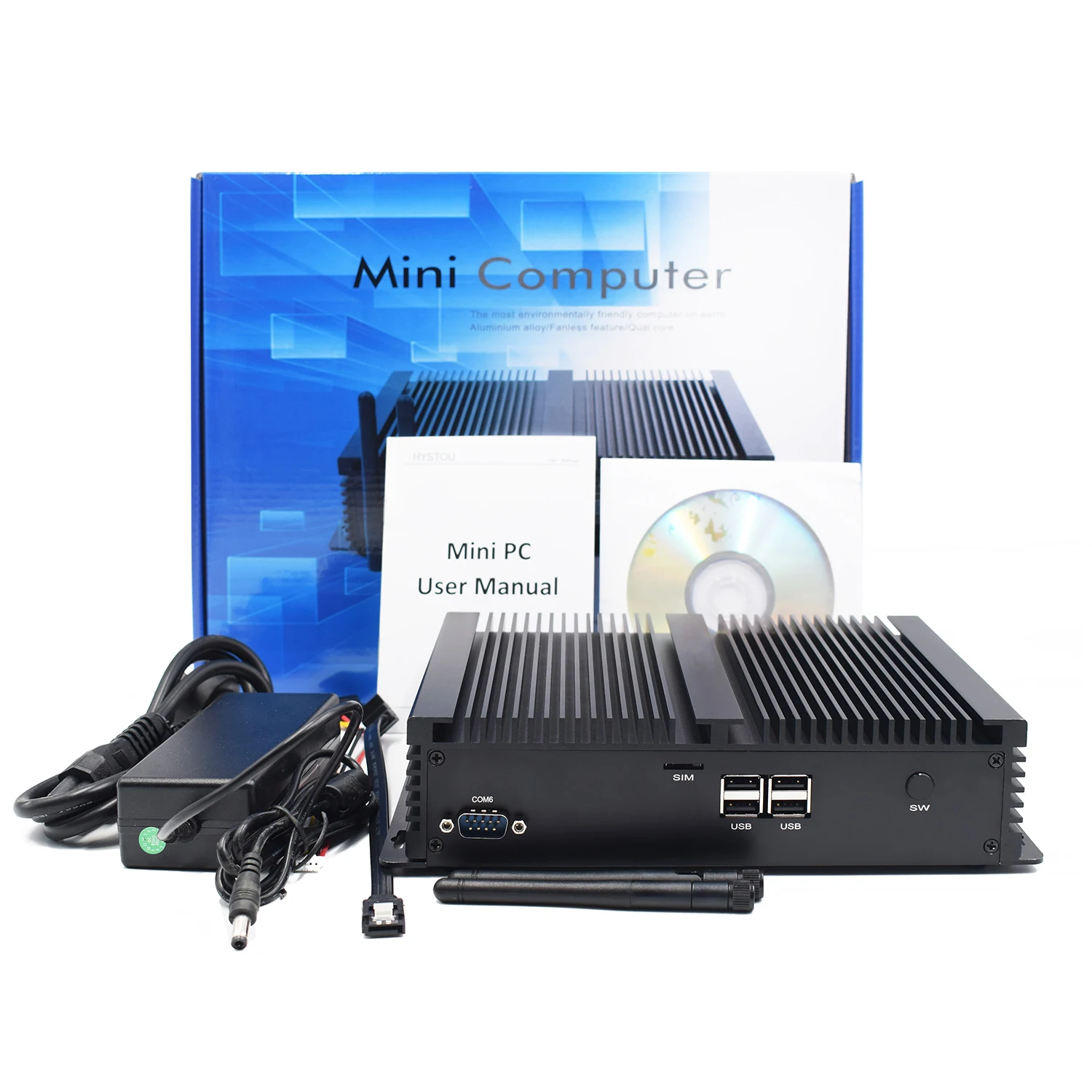  Промышленный мини-ПК игровой компьютер дизайнерский H4-T Core i5 8265u Тип C 3 дисплея Безвентиляторный Компьютер Настольный