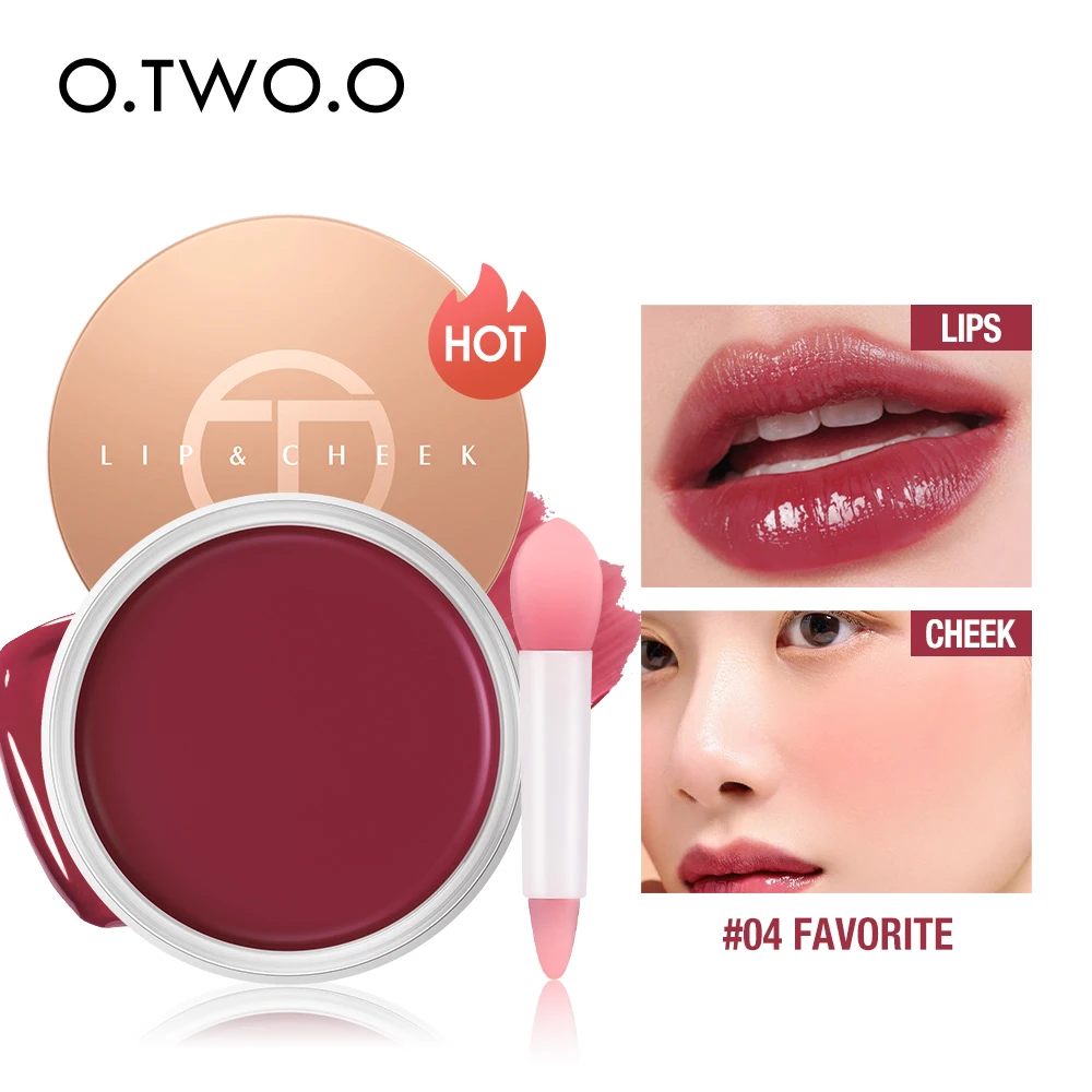 O.TWO.O Creamy Blusher 3 In 1 Lip Eyeshadow Blush Tint Makeup Cream Blusher Stick Single Palette Pink Blush For Girls