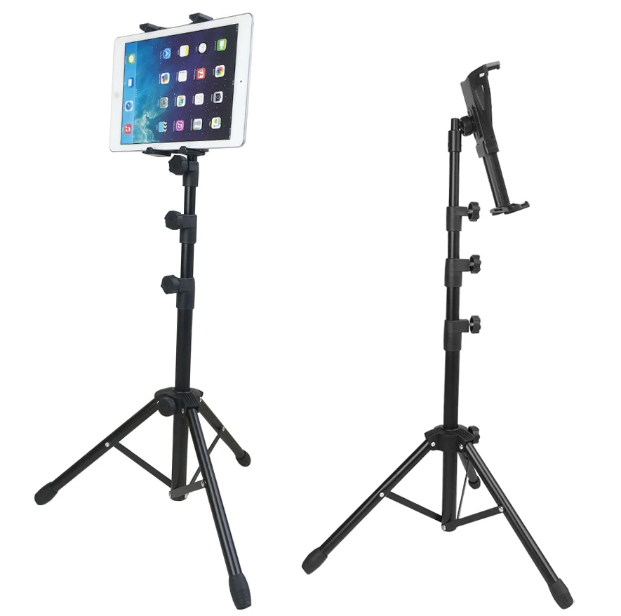 
360 degree rotating height adjustable tripod stand with thick pipe Tablet PC/Mobile Phone Portable tripod 
