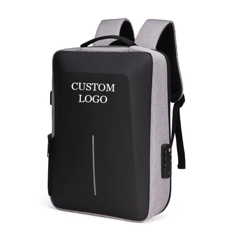 Waterproof USB Charging 15.6 inch Daypack Mochila EVA Impact protection Anti Theft lock Backpack Business Laptop Bag