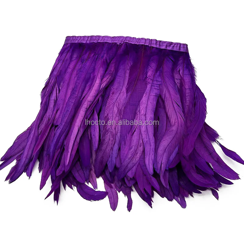 Costume Making 15/20/25/30cm Fuchsia Chicken Rooster Feathers Trim 6/8/10/12in Tail Feather For Sale