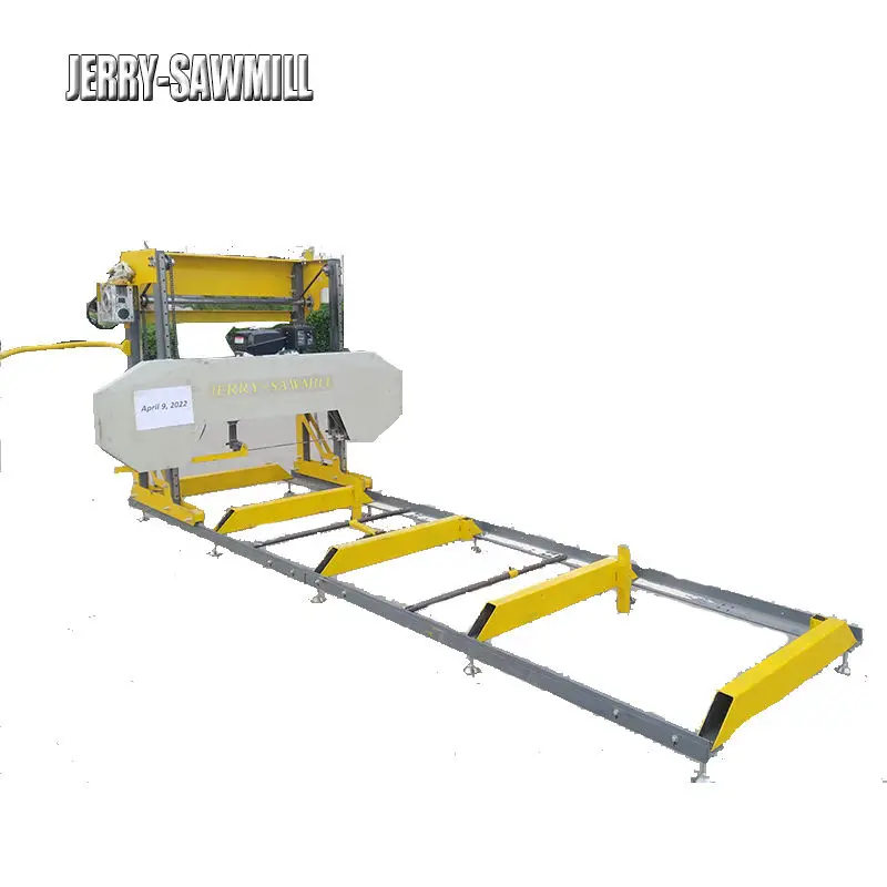 JieRui professional saw mill portable sawmill machine wood cutting electric or diesel horizontal band sawmill for sale