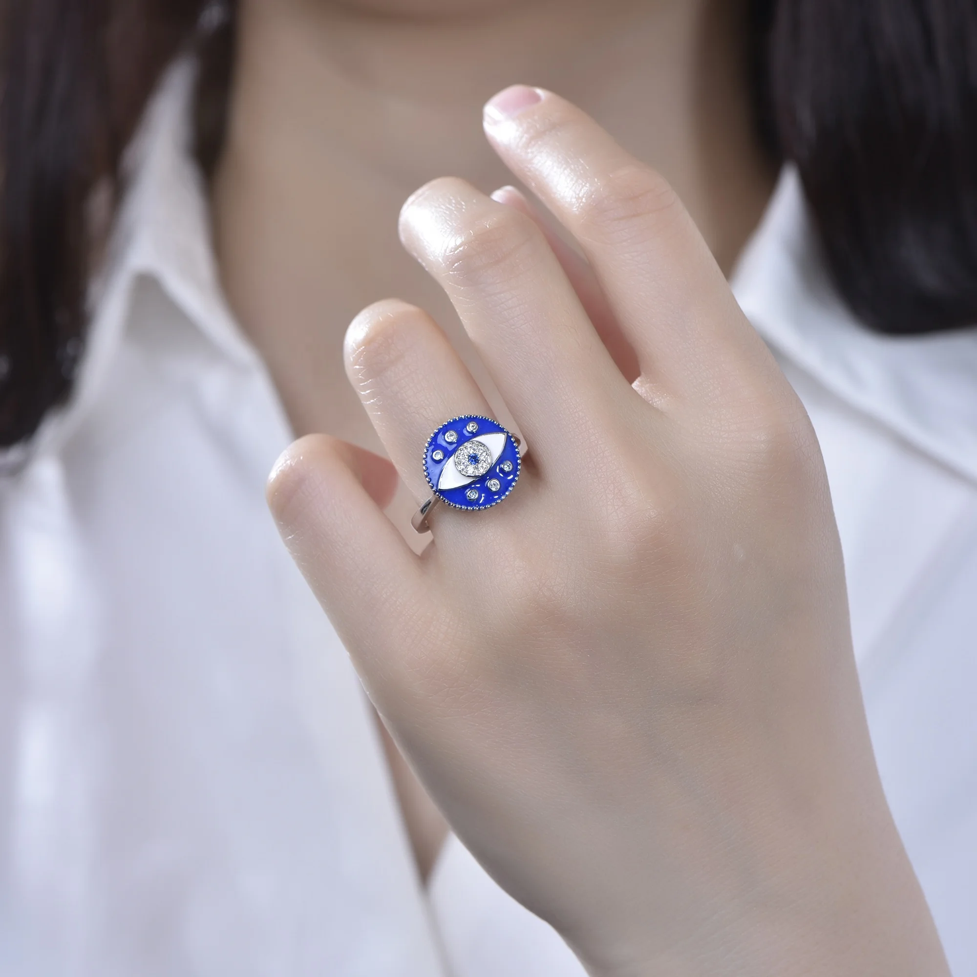 fashion jewelry dubai jewelleries set blue evil eye jewelry earrings ring jewellery gift sets sterling silver 925 jewellery