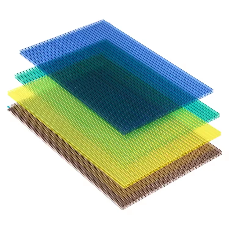 Factory Direct Sale Customized Durable Garden Greenhouse Plastic Yellow  Hollow Polycarbonate Plates