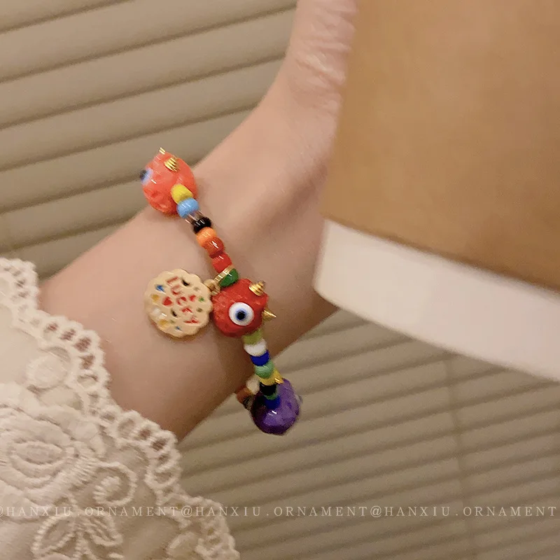 Little Monster Elastic Bracelet Fashion Cartoon Quirky Hand Cord Personality Irregular Temperament Hand Jewelry Women