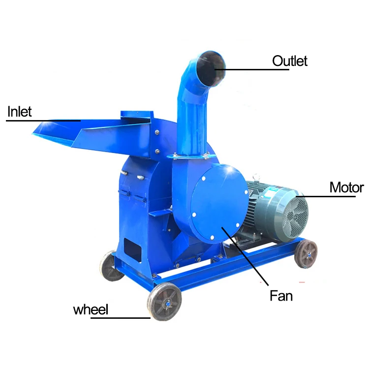 grass cutter corn stalk grinder wheat  farm straw crusher  machines for feed