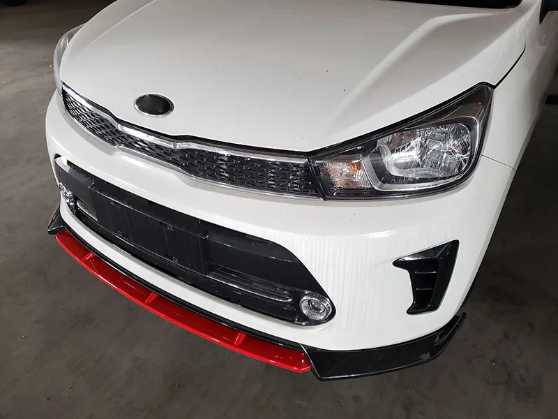 KINGCHER Car Accessories Front Bumper Shovel Lip Spoiler Diffuser Fit For KIA Pegas Soluto 2018 2019 Front Lip