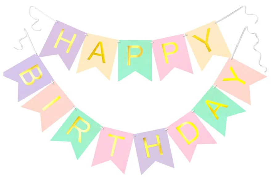 Colorful Happy Birthday Banner Blue Happy Birthday Banner Birthday Banner Decoration DIY Party Decoration Party Supplies
