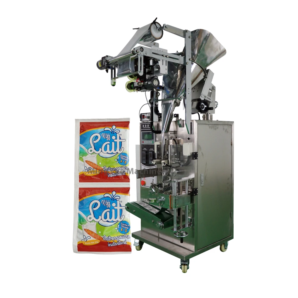 PLC control multifunction screw auger spices sugar tea protein coffee milk powder flour pouch filling sealing packaging machines