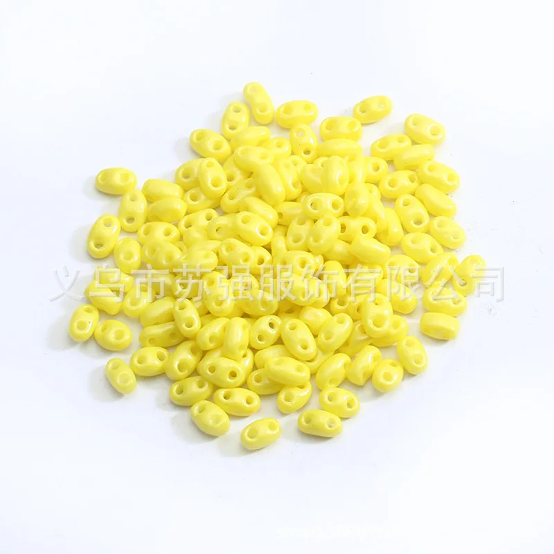 SC 2024 New Arrival 2.5x5 mm Pig Nose Beads Exquisite Rhombus Double Hole Glass Seed Beads For Jewelry Making