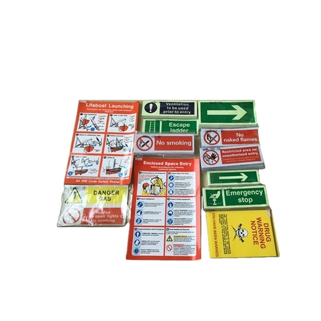 Photoluminescence Maritime IMO Safety Signs Symbols