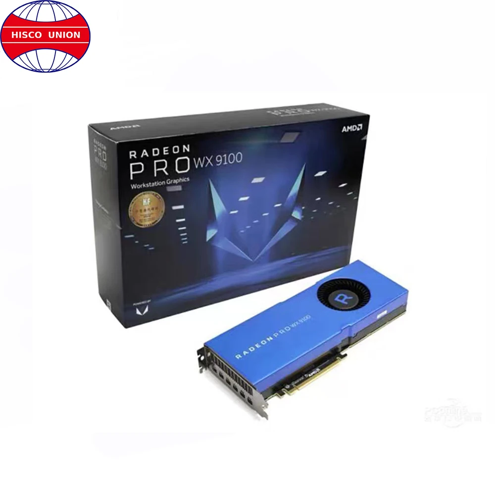 WX9100 For AMD Radeon Pro WX 9100 16 GB HBM2 2048 bit 14 nm 230 W Graphics Card GPU