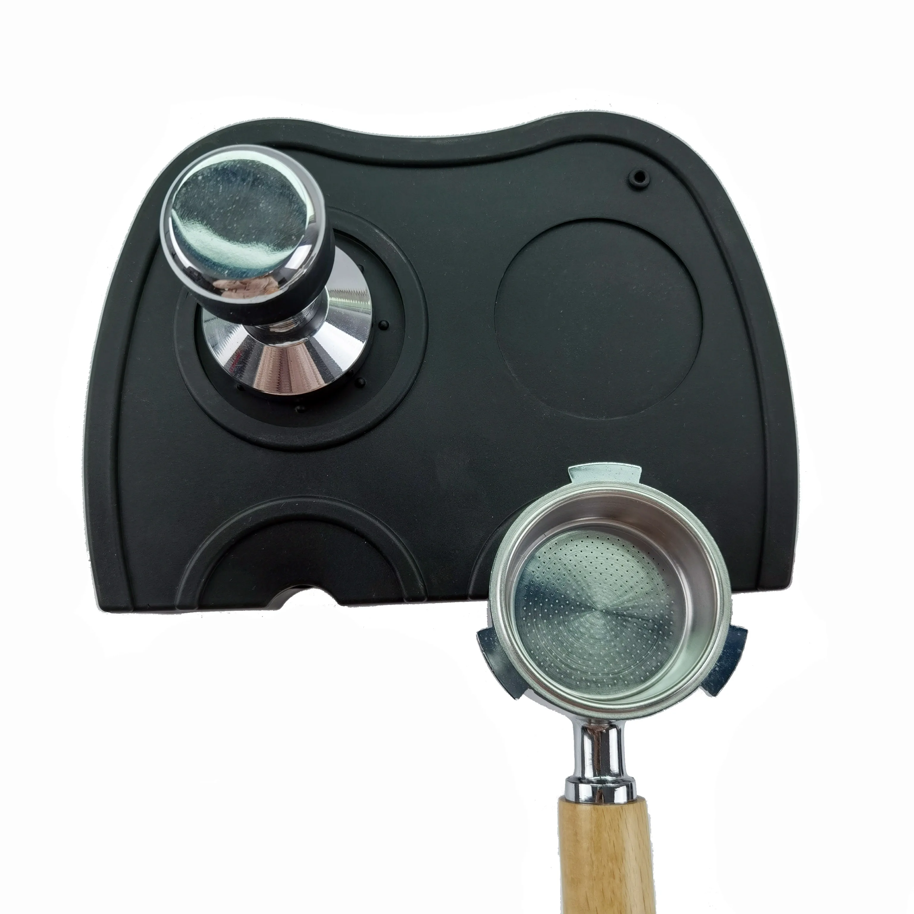 2024 hot in stock Silicone Coffee Tamper Mat custom printing logo coffee use tampering mat  coffee Mat