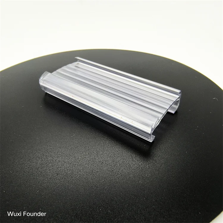 7.62*3.7cm Clear shelf label holder supermarket plastic data strips pvc data strip supermarketClear shelf label holder