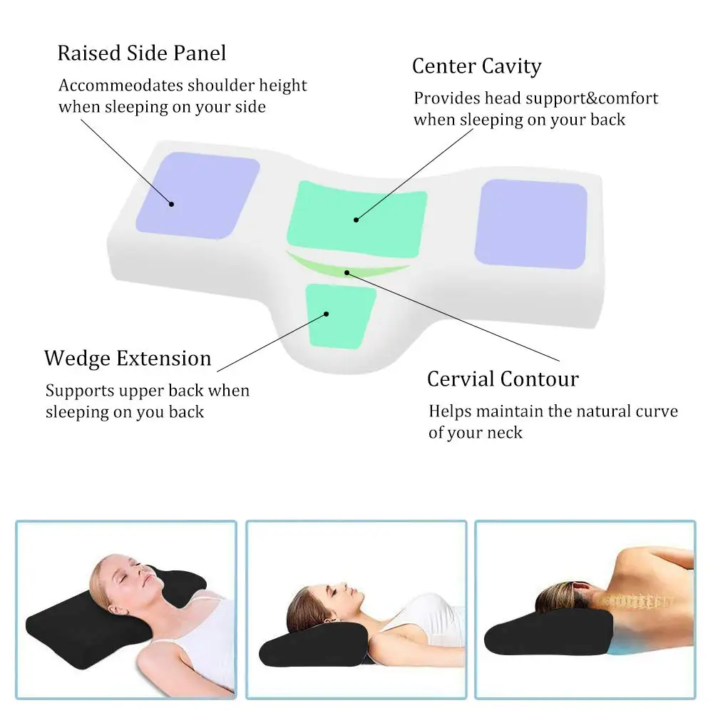 Eyelash Extension Pillow Memory Foam Neck Pillow Ergonomic Curve Improve Cervical Pillows Beauty Salon
