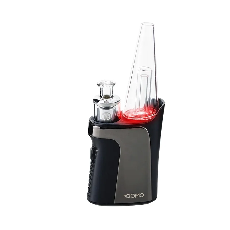 Hot Selling QOMO Ceramic Coil Concentrate Wax Vaporizer Glass Water bubbler Wax Vaporizer Dab Rig Hookah Shatter Vape