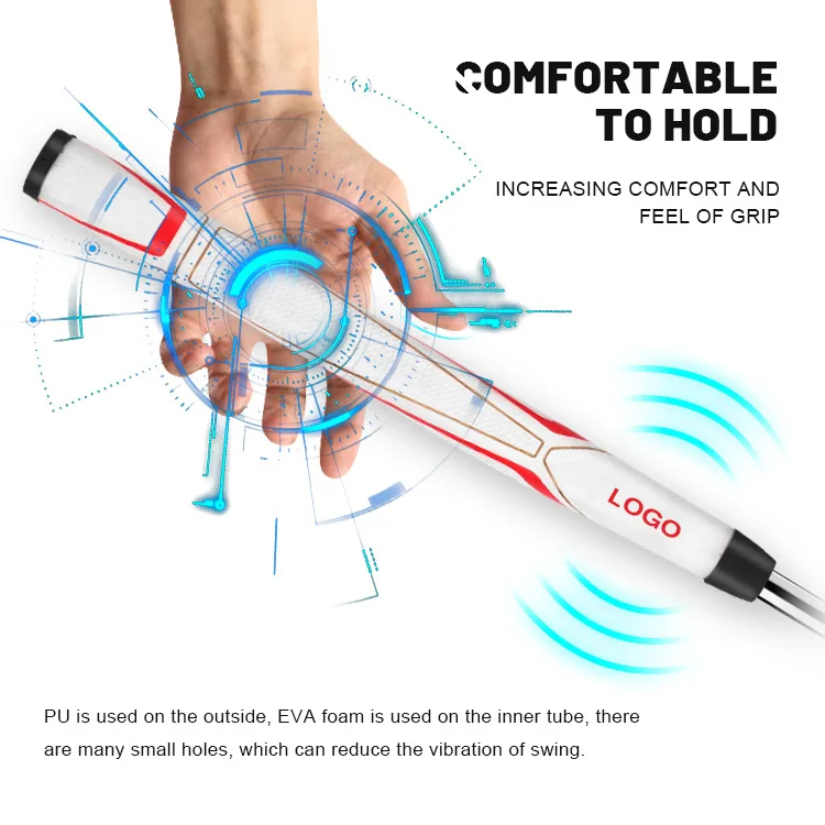 Custom Golf Grip Rubber Non-Slip Pu Putter Standard Number Club De Golf Grip
