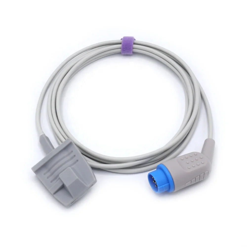 Biolight reusable SpO2 Sensor Adult Finger Soft 12 Pins SpO2 probe 3 m compatible