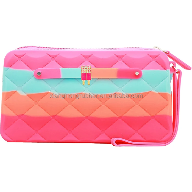 Cosmetic Beauty Pouch Bag Fashion Silicone Wallets Purse Waterproof Makeup Clutch Bag