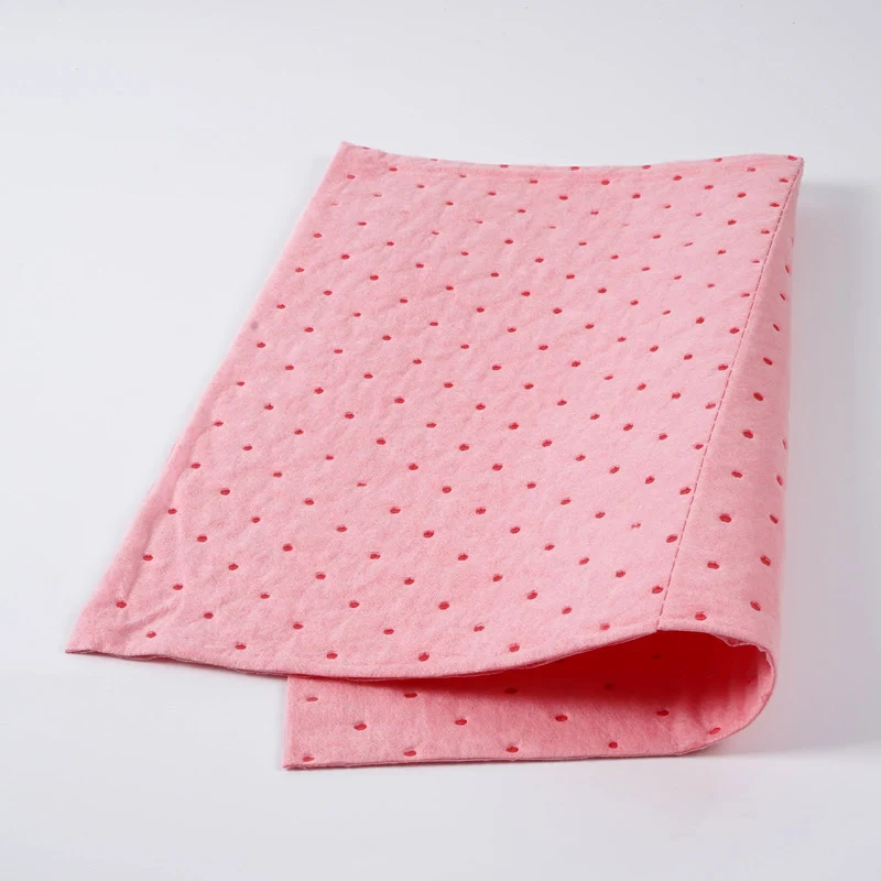Pink color oil spill mat chemical liquid absorbent pad
