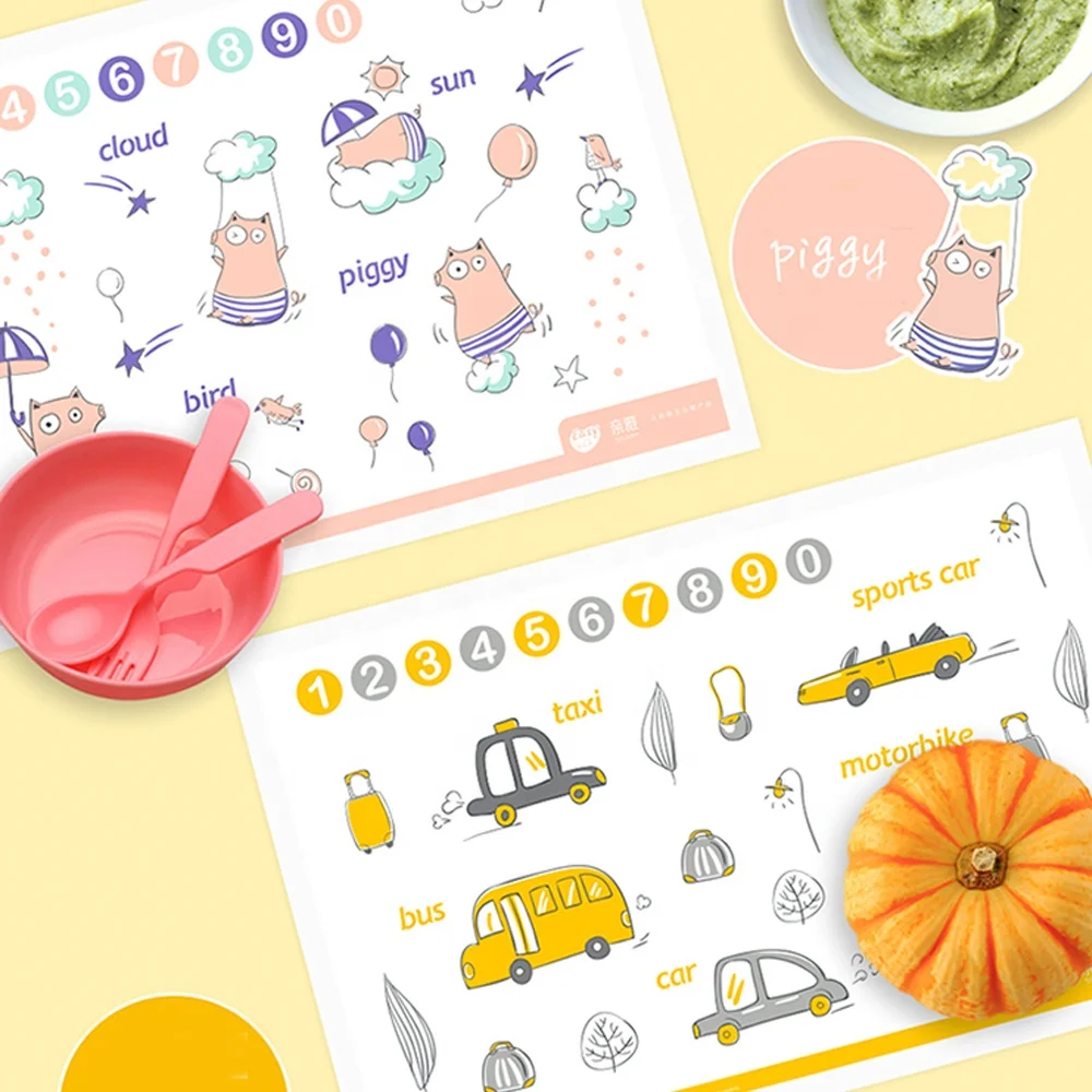 Оптовая продажа не содержит Бисфенол А 4 Экстра клейкие липкие детские коврики для ресторана и стола Полиэтиленовая защитная пленка пластиковые одноразовые салфетки малышей