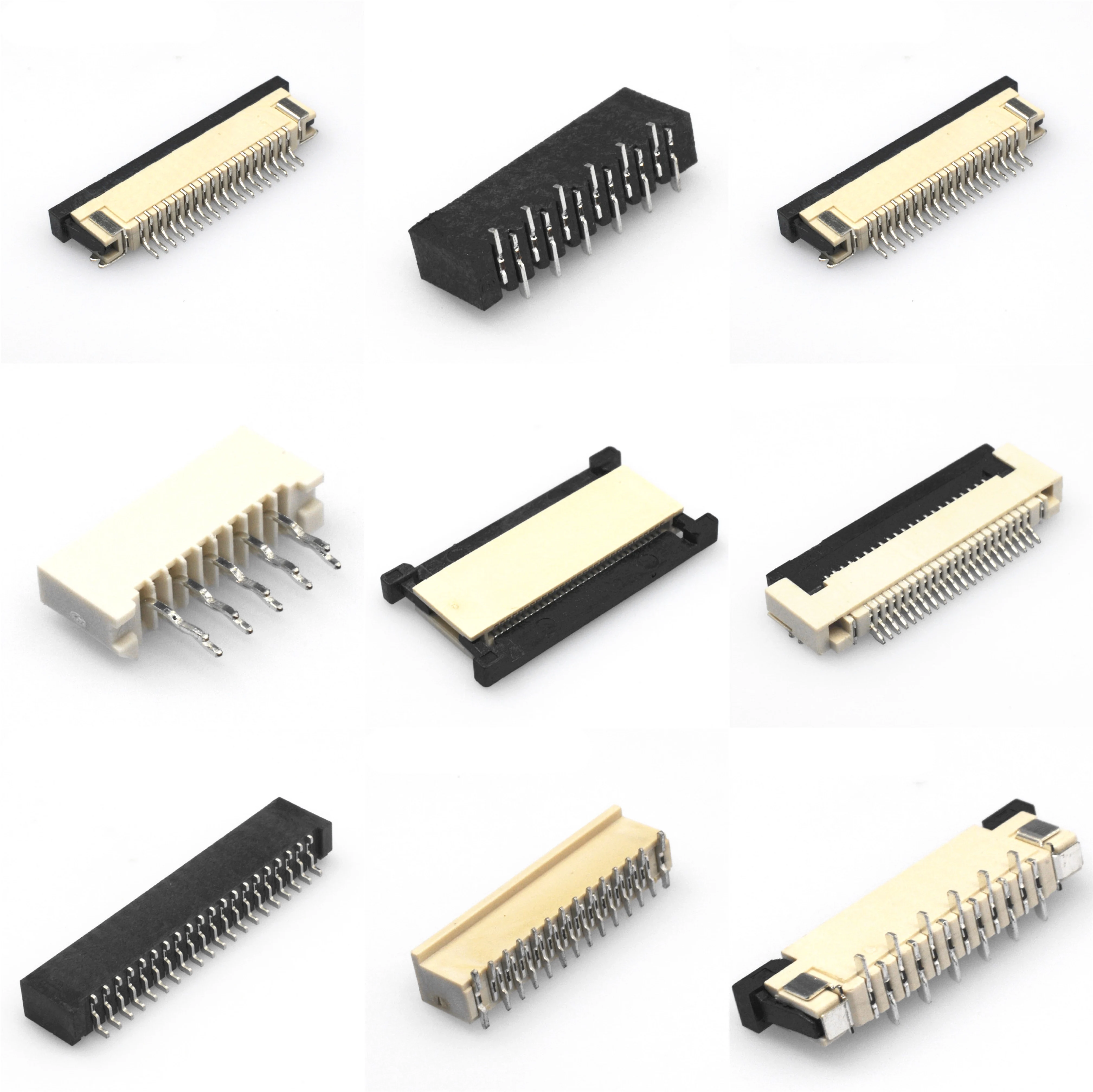 Fpc Ffc Flat Cable Connector 0.5mm Pitch 6pin Flip Cover Height 1.0mm Lcd Fpc Connector