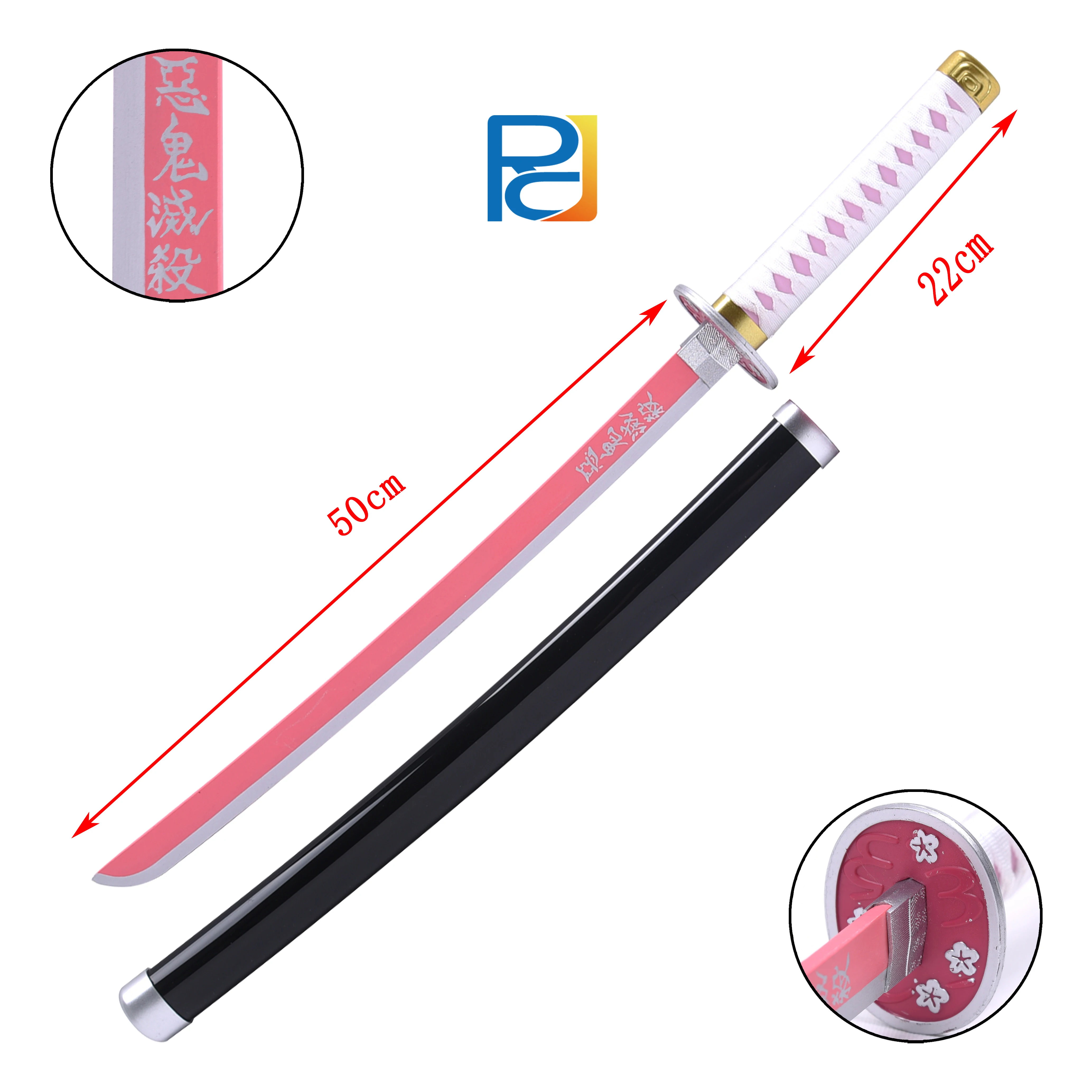 78cm Katana Anime Sword Bamboo Toy Sword Bleach Anime Sword For Demon Slayer Tsuyuri Kanawo