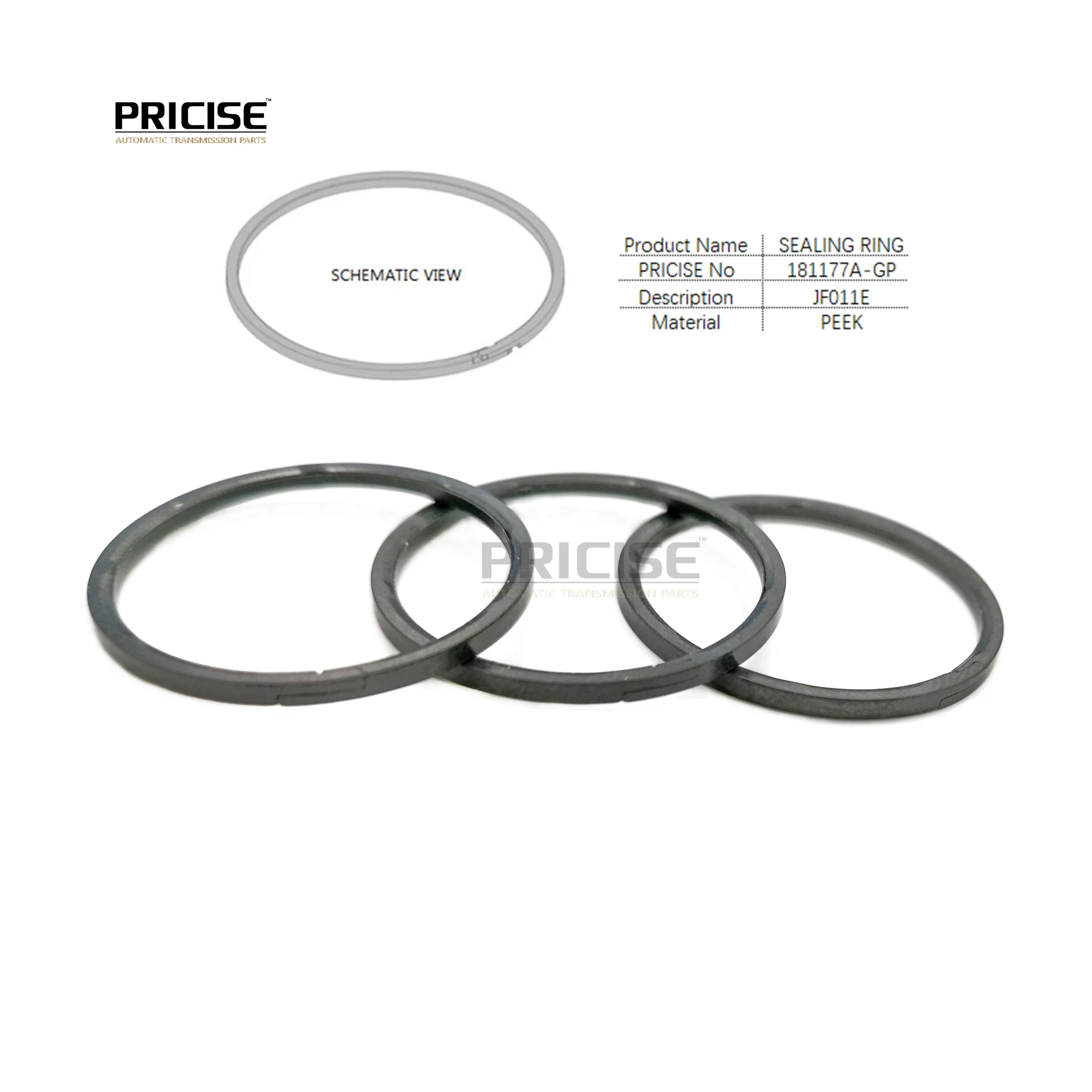Автоматическая коробка передач JF011E RE0F10A масляное уплотнительное кольцо входной вал PEEK