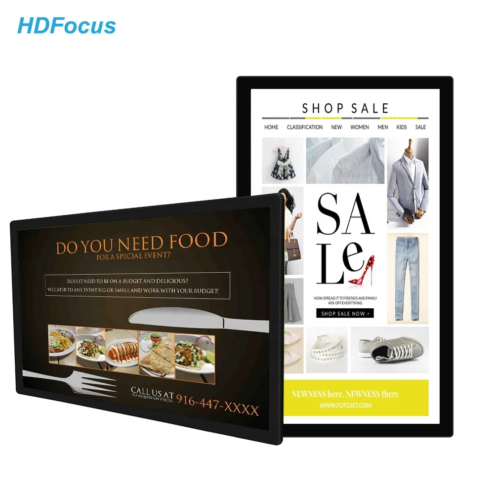 32 Inch Indoor Loop Video LCD Advertising Display Screen Standalone Digital Signage Horizontal