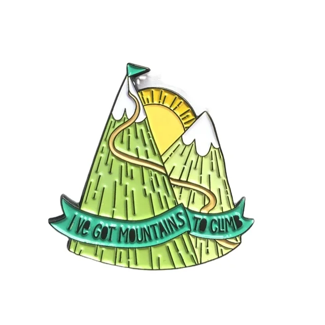 Cheap iron pin with red soft enamel with blue soft enamel