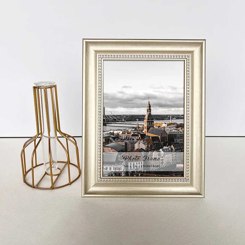 Custom Family PS Plastic Tabletop Display Picture Photo Frame With Easel