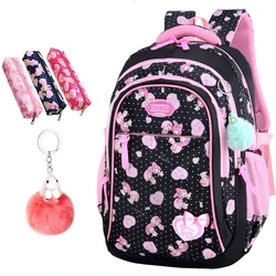 Cute Flowers Pattern Primary School Bookbag Girls Backpack Book Bags for kids in 2019