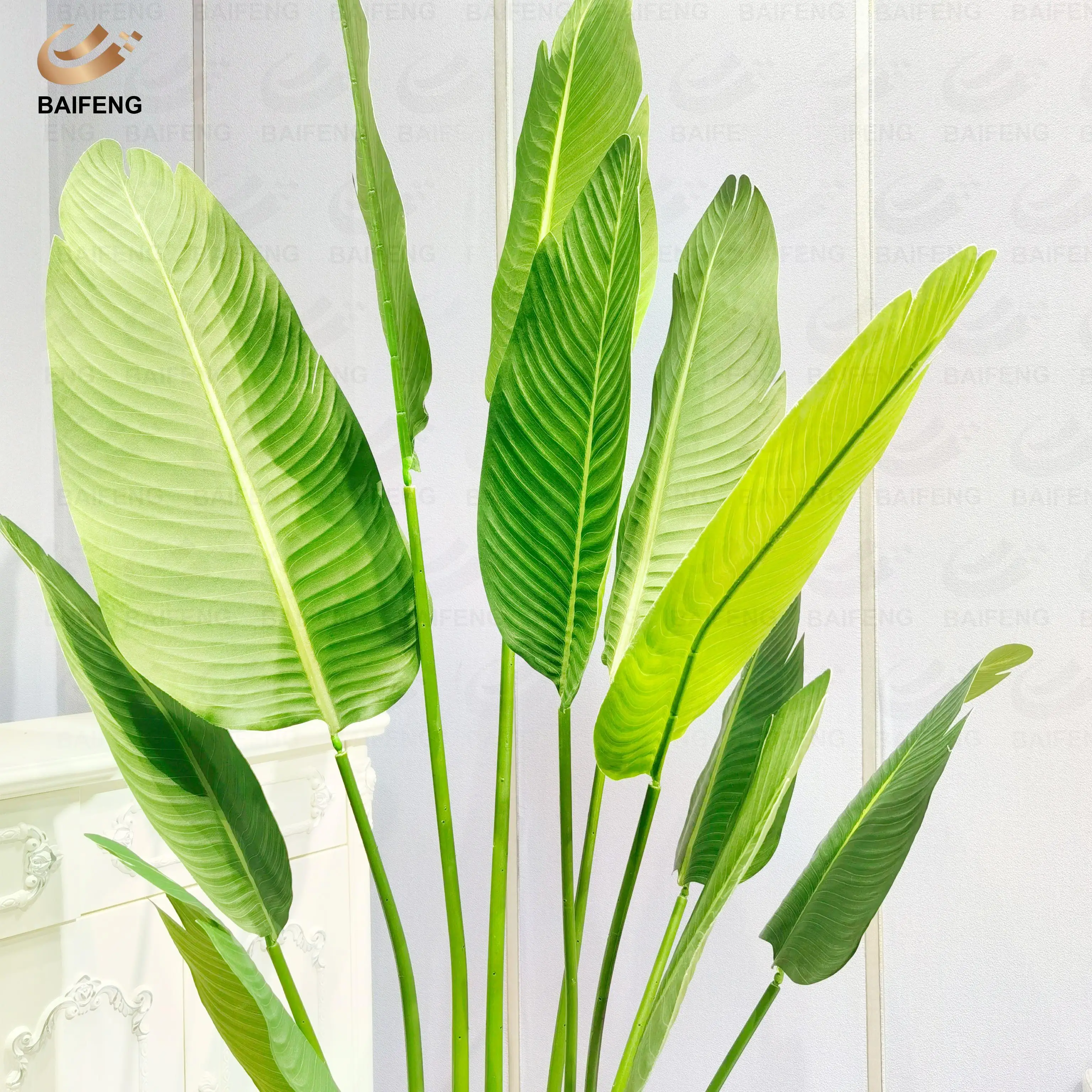 Factory Custom Indoor Decoration Artificial Potted Banana Tree Faux Plastic Canna Tree Wholesale Artificial Plant