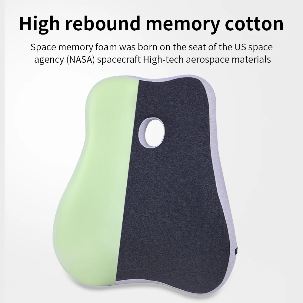 Beezin Pure Color Universal Office Working Car Travel Memory Foam Lumbar Support Pillow