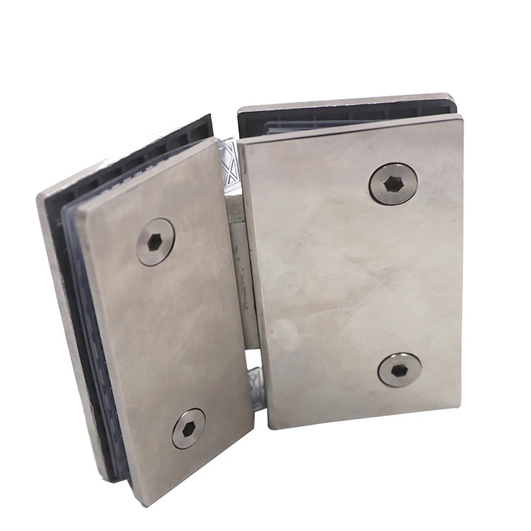 glass door hardware straight side cross Refined Stainless Steel Shower Hinge For Glass Door
