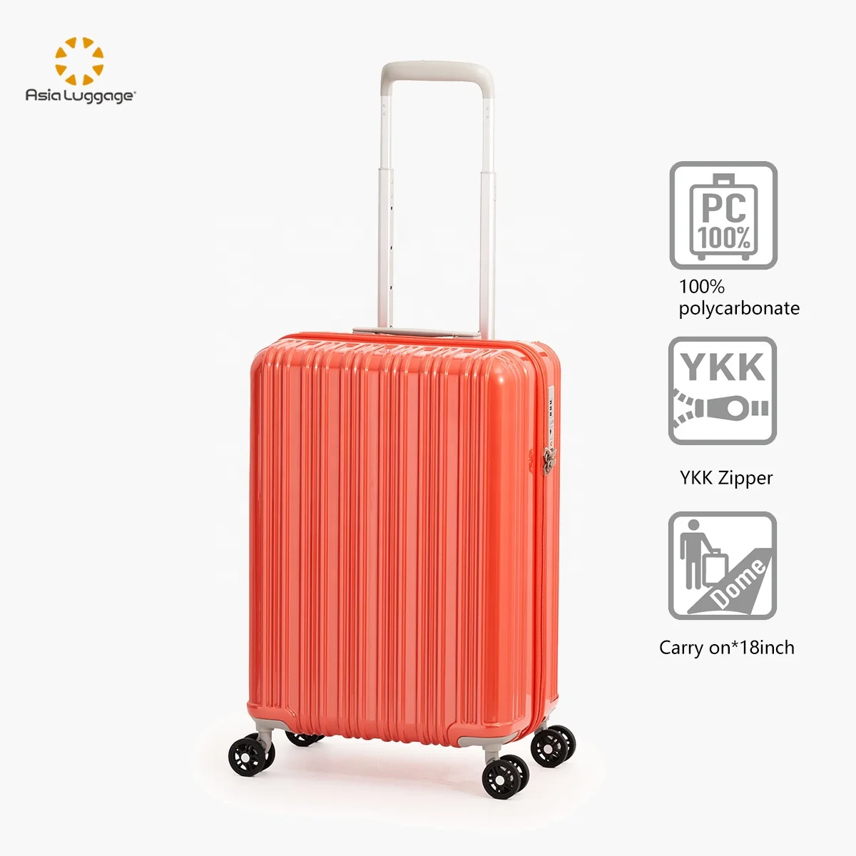 2024 High Quality Modern Style Soft Carry On Travel Lightweight PC Trolley Luggage Suitcase For Unisex