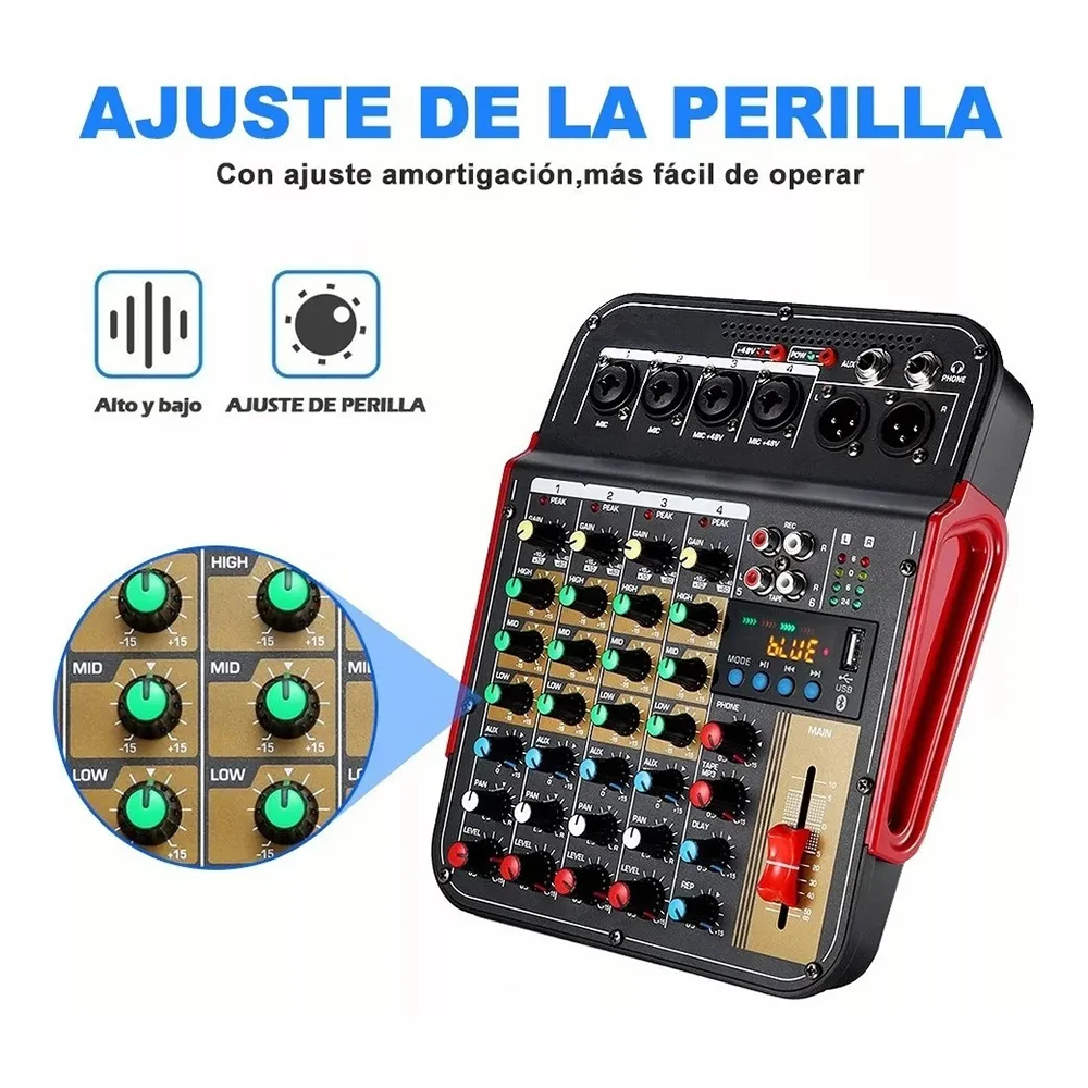 MG-06CX Dual Channel 48V Music Professional Recording Mixer Console Audio Suitable for Concerts etc